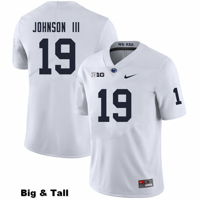 NCAA Nike Men's Penn State Nittany Lions Joseph Johnson III #19 College Football Authentic Big & Tall White Stitched Jersey XWZ8898MG